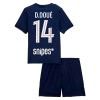 Officiële Voetbalshirt + Korte Broek Paris Saint-Germain Desire Doue 14 Thuis 2025-26 - Kids